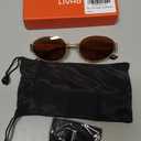 livho 2025 Trendy Oval Sunglasses - Stylish Polarized Shades for Everyday - Retro Metal Frames