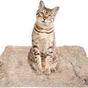 PJYuCien Fluffy Fleece Calming Pet Throw Blanket, Super Soft and Warm for Indoor Cats and Dogs, Small 16 * 24", Machine Washable, Puppy Bed(Brown)