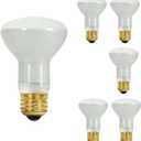 Satco S8519 45W R20 Incandescent Reflector Light Bulbs, Frosted, 130V, E26 Medium Base, 2700K Warm White, 280 Lumens, 5000 Hours, Dimmable