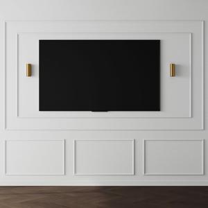 Pangda DIY Peel and Stick Wall Moulding Kit Flat Wall Molding Kit Pre Made Accent Wainscoting Panel for Home TV Wall Interior Decor