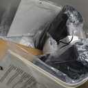 24.5" Black Lamps Set of 2, Modern Table Lamps for Living Room with USB C+A Ports, Creative Stripe Touch Lamps for Nightstand, 2 Bulbs Included