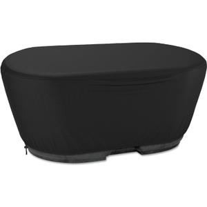 Waterproof Stock Tank Cover for 100 Gallon Stock Tank Oval,53" Outdoor Stock Tank Cover,420D Tear-Resistant, UV Resistant, All Weather Protection, Black(53"L x 21"W x 35"H)