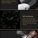 OLEVS Watch for Men Chronograph Brown Leather Analog Quartz Fashion Business Dress Large Face Men Watch Day Date Luminous Waterproof Casual Male Wrist Watch Black/Blue/White Dial