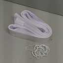 ALYVIA SPRING Extra Long Fabric Shower Curtain Liner Waterproof - 72" x 84", Soft & Lightweight XL Shower Curtain with Magnets, Machine Washable - 72x84, White