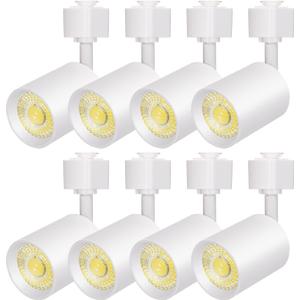 VANoopee 8 Pack J Type Track Lighting Heads 10W Dimmable LED Track Light Heads for Juno Track Light Replacement Fixtures Bright 3000K Warm White Ceiling Spotlight, Flicker Free CRI90+ 24 800lm White