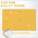 Plastic 2 Pocket Folders with Prongs, 30 Pack, Heavyweight, Letter Size Poly Folders with 3 Metal Prongs Fastener Clips (Yellow)