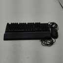 RedThunder K10 Wired Gaming Keyboard and Mouse and Wrist Rest Combo, RGB Backlit, Mechanical Feel Anti-ghosting Keyboard + 7D 7200 DPI Mice+Soft Leather Wrist Rest 3 in 1 PC Gamer Accessories (Black)