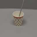 100 Sets Basketball Hoop Cups with Straws 9 oz Basketball Party Cups Disposable Paper Sports Cold Drink Fruit Juice Coffee Dinnerware for Balls Birthday Party Favors Decorations Supplies