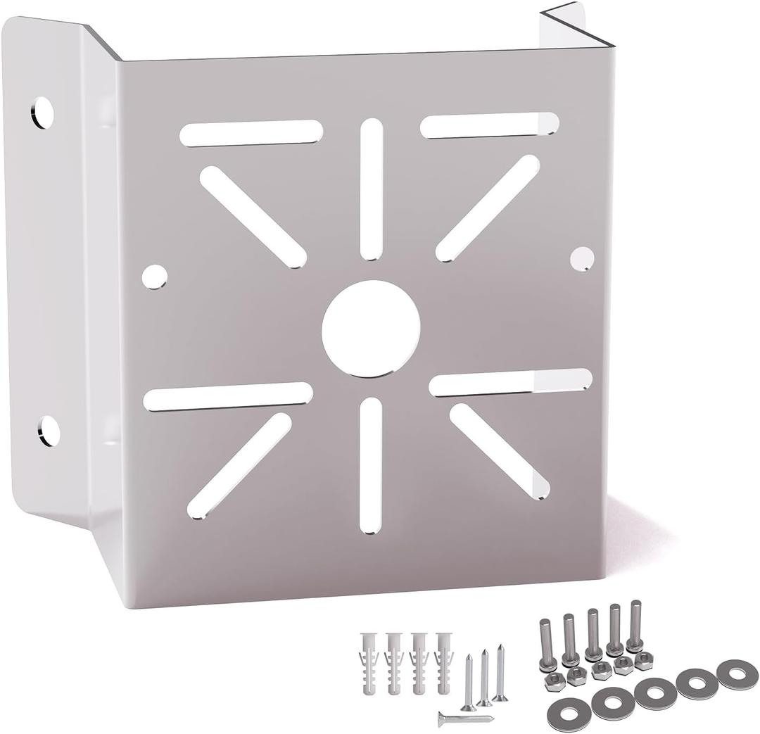 Universal Security Camera Corner Mount Bracket, 1 Pack Stainless Steel Corner Bracket for CCTV Cameras, LED Wall, Stage Lights, Solar Panels, Small Size, Silver