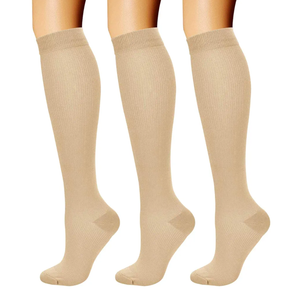 CHARMKING Compression Socks for Women & Men Circulation (3 Pairs) 15-20 mmHg is Best Support for Athletic Running Cycling Size S-M