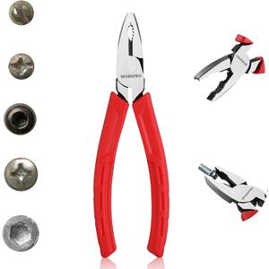 WORKPRO 6.5" Linesman S Screw Extractor Pliers(Combination Pliers) with Unique Non-slip Jaws, Stripped Screw Remover Tool, Lineman Pliers for Quickly Removal of Damaged or Rusted Fasteners