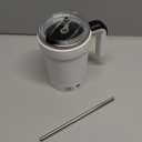 Mongdio Self Stirring Coffee Mug with Temperature Display, Rechargeable Stirring Mug, Automatic Self Stirring Cup with Lid, For Coffee, Milk and Other Beverages, White