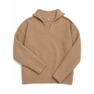 Men's Quarter-Zip Rib-Knit Relaxed-Fit Sweater, XL