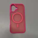 MOCCA Strong Magnetic for iPhone 16 Case, [Compatible with Magsafe][16FT Mil-Grade Drop Protection] Slim Thin Translucent Matte Protective Cover Case for iPhone 16 Phone Case 6.1", Hot Pink