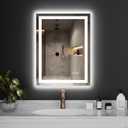 LED Bathroom Mirror with Lights, Dimmable, Anti-Fog, Wall Mounted Vanity Mirror, Memory Function, Shatterproof Tempered Glass, ETL Listed (RAY, 24" L x 32" W)