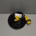 25FT 30 AMP RV Power Cord with Handles 10 Gauge Heavy Duty Weatherproof Electrical Camper Trailer Marine Boat Shore Cable with LED Twist Lock Connector Wire