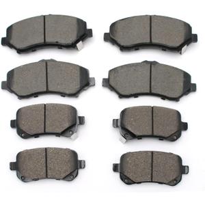 D1273 D1326 Front Rear Ceramic Brake Pads Sets Fit For Chrysler Town & Country 08-12,For Dodge Grand Caravan 08-12,For Dodge Journey 09-13,For Ram C/V 12,For VW For Routan 09-12