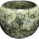 HARFINGTON Chinese Japanese Ceramic Teacups 5.07 Oz Handmade Gong Fu Tea Set Ceramic Glaze-Changed No Handle Small Tea Cup for Mate Tea Coffee Wine Drinks Home and Gifts, Yellow