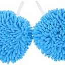 WOONEKY 3 pcs Cute Chenille Hand Towels Soft Absorbent Towels for Bathroom and Kitchen Hanging Loop