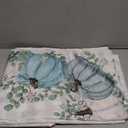 Horaldaily Fall Tablecloth 60x120 Inch Rectangular, Thanksgiving Autumn Harvest Blue Pumpkin Buffalo Plaid Table Cover for Party Picnic Dinner Decor