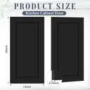 Cinnvoice 2 Pcs Pine Kitchen Cabinet Door Replacement with 4 Pcs Cabinet Hinges Wood Shaker Door Front Replacement for Kitchen, Bathroom, Vanity(Black,12" W X 24" H)