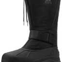 NORTIV Men's Waterproof Winter Snow Boots Insulated Fur Liner Lightweight Outdoor Tall Boots, Size 10 