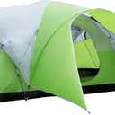 8-10 Person Family Camping Tent with Porch, Easy Setup for Outdoor Camping Picnic Backyard (Light Green)