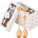 30Pack(60PCS) Rose Flower Shape Drinking & Coffee Spoon Teaspoons for Wedding Gift Tea Party Souvenir or Bridal Shower Favors for Guests with Individual Package