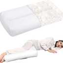 TANYOO Knee Pillow for Side Sleepers Shredded Memory Foam Adjustable Legs Pillow for Side Sleeping Between Legs Perfect for Knee and Hip Pain Relief and Improve Sleeping, Breathable and Washable