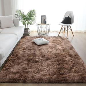 ROCYJULIN Area Rugs 8x10 for Living Room, Fluffy 8x10 Area Rugs for Bedroom, Ultra Soft Non-Slip Large Shag Fuzzy Rug for Nursery, Kids, Girls, Boys, Brown, 5'x7'