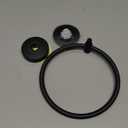 YOHOM Suction Cup Towel Ring Matte Black Hand Towel Holder for Bathroom Stainless Steel Vacuum Suction Washcloth Holder Dish Towel Hanger for Shower Wall No Drill