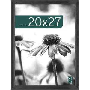 MCS Studio Gallery Classic 20x27 Poster Frame Black Woodgrain Engineered Wood, Vertical & Horizontal Wall Hanging Large Picture Frame for Photos, Posters & Art Prints (1-Pack)