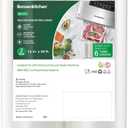 Bonsenkitchen Vacuum Sealer Bags, 11" x 20' Rolls 2 Pack for Food Storage Saver, Bpa Free, Heavy Duty, Commercial Grade Textured Food Roll, Customized Size Bag for Sous Vide Cooking, VB3207