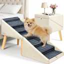22.8" H Dog Stairs for High Bed, 6-Step Non-Slip Dog Ramp for Bed
