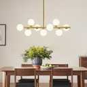 Mid Century Modern Sputnik Chandeliers,9-Light Dining Room Light Fixture, 40"