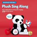 Singing Machine Portable Karaoke Machine for Kids, Plush Toy Backpack with Microphone - The Sing Along Crew, Big Pand (Black & White) - Built-In Karaoke Speaker with Songs, Sound Effects, & Recorder
