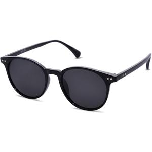 SOJOS Small Round Classic Polarized Sunglasses for Women Men Vintage Style UV400 Lens MAY SJ2113