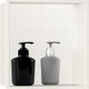 SaniteModar Shower Niche, Stainless Steel Shower Niche No Tile Needed, Recessed for Bathroom Storage (Warm White, 12x12)
