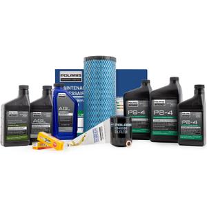 Polaris Service Kit for GENERAL 1000/XP 1000 or RZR Trail S/S 1000 Models, Includes Demand Drive Fluid, AGL Fluid, PS-4 5W-50 Full Synthetic Oil, 1 Air Filter, 1 Oil Filter, 2 Spark Plugs - 2830544
