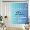 SUSTAINAURA Heavy Duty Clear Shower Curtain Liner 72x72 Waterproof, Quick Dry, Odor Free, Eco Friendly, Non-Toxic with 3 Weighted Magnets & 12 Rustproof Grommets Bathroom Accessories