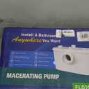 750W Upflush Macerating Toilet for Basement, Macerator Pump with 1 Drainage Outltes for Kitchen Sink Two Piece Toilet, 3 Water Inlets Connect to Sink, Shower,Sink & Tub, Nano-Glazed Finish