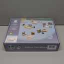 Garneck Wooden Dollhouse Furniture Set for Kids, Miniature Kitchen Living Room Furniture, Pretend Play Accessories for Birthday Christmas