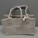 HIPHOP PANDA 2-Pack Diaper Caddy Organizer - Nursery Storage Bin & Car Organizer for Diapers, Wipes, and Baby Essentials - Dual-Color Solid Set (Grey/Oatmeal), Regular Size