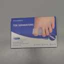 Hook&Loop Adjustable Toe Separators - Breathable Bunion Corrector for Men, Women & Tailors, Silicone Toe Spacers for Restoring Overlapping Toes & Hammertoe Straightener, No Curling - Black(6PCS)