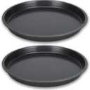 2 Packs Deep Dishes Pizza Pan, 10 Inch Non Stick Pizza Pan, Thickened Carbon Steel Baking Pans for Kitchen, Bakery (10inch)