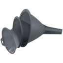 Fackelmann 42700 Set of 3 4.3 x 5.3" Plastic Funnel Set, Gray