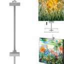 RattanView Adjustable Tabletop Easel Stand for Picture Frame up to 16.5" H Metal Silver Floating Picture Frame Stand Table Easels for Display for Signs Photos Art