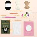 WINDSIUUU Monster Crochet Kit for Beginners Adults Gift Set to Make Gulpie- Easy DIY Starter Set Crochet Animal Knitting Kit, Easy to Learn Craft Monster Gift for Girls Boys with Instructions & Video