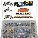 250pc Specbolt Brand Bolt Kit for Maintenance Upkeep of Present KTM SX EX EXC MX Dirt Bike Fastener This Includes 2 Strokes 50 60 65 85 105 125 250 300 550 4 Strokes 250 350 400 450 500 520 525