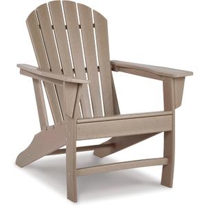Signature Design by Ashley Sundown Treasure Outdoor Patio HDPE Adirondack Chair, Light Brown